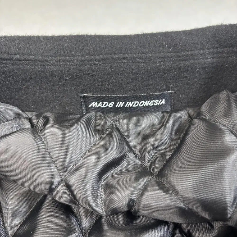 Lauren Ralph Lauren Coat Men 36 Short Black Cashmere Blend Heritage Academia Y2K